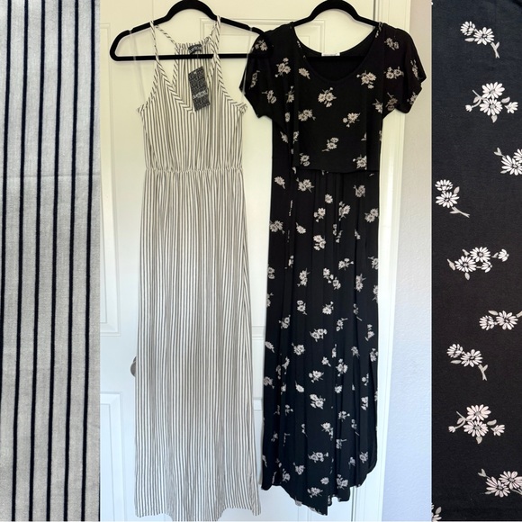 Dresses & Skirts - Maternity Maxi Dresses Black and White bundle